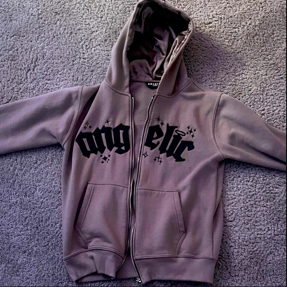 Angelica Gray Hoodie with Black Print